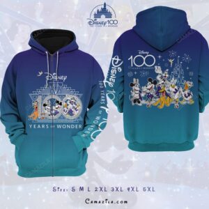 D100 Years Of Wonder 3D Unisex Zip Hoodie - YOW2213