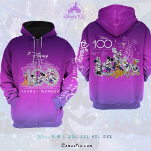 D100 Years Of Wonder 3D Unisex Zip Hoodie - YOW2214