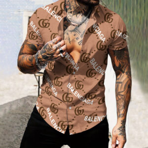 MEN'S  BUTTON SHIRT-GCY-DRG00010530