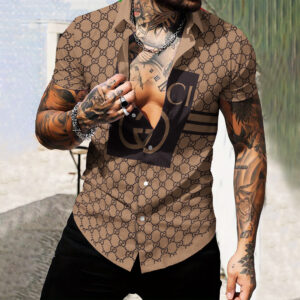 MEN'S  BUTTON SHIRT-GCY-DRG00010563