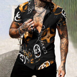 MEN'S  BUTTON SHIRT-GCY-DRG00010562