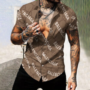 MEN'S  BUTTON SHIRT-GCY-DRG00010560