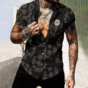 MEN'S  BUTTON SHIRT-GCY-DRG00010559