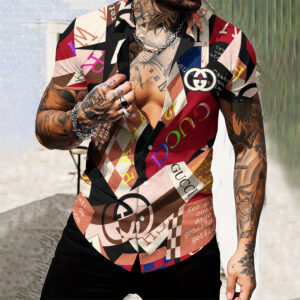 MEN'S  BUTTON SHIRT-GCY-DRG00010557