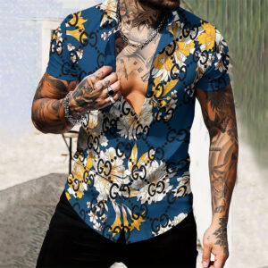MEN'S  BUTTON SHIRT-GCY-DRG00010555