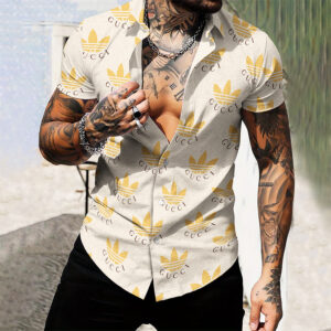 MEN'S  BUTTON SHIRT-GCY-DRG00010553