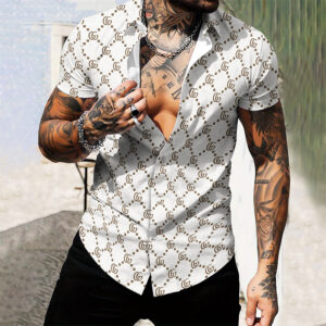 MEN'S  BUTTON SHIRT-GCY-DRG00010552
