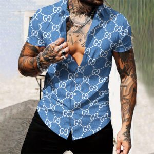 MEN'S  BUTTON SHIRT-GCY-DRG00010551