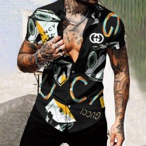 MEN'S  BUTTON SHIRT-GCY-DRG00010547