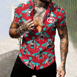 MEN'S  BUTTON SHIRT-GCY-DRG00010543