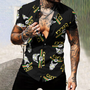 MEN'S  BUTTON SHIRT-GCY-DRG00010538