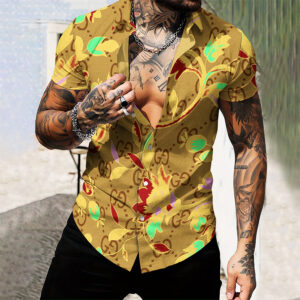 MEN'S  BUTTON SHIRT-GCY-DRG00010533