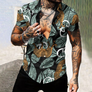 MEN'S  BUTTON SHIRT-GCY-DRG00010532