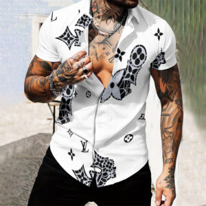 MEN'S  BUTTON SHIRT-GCY-DRG0000250465