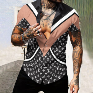 MEN'S  BUTTON SHIRT-GCY-DRG0000250467