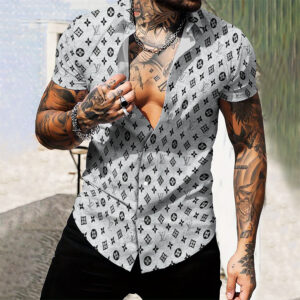 MEN'S  BUTTON SHIRT-GCY-DRG0000250463
