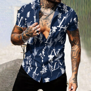 MEN'S  BUTTON SHIRT-GCY-DRG0000250455