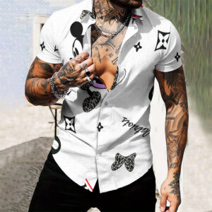 MEN'S  BUTTON SHIRT-GCY-DRG0000250454