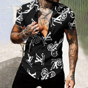 MEN'S  BUTTON SHIRT-GCY-DRG0000250451