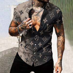 MEN'S  BUTTON SHIRT-GCY-DRG0000250449