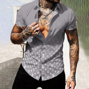 MEN'S  BUTTON SHIRT-GCY-DRG0000250445