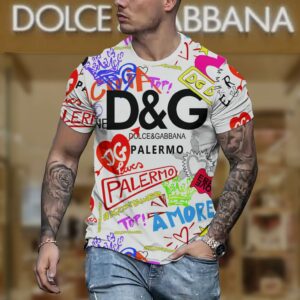 New 2024 – D Luxury Brand Premium T-Shirt Outfit For Men