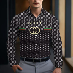 Long Sleeve Button Shirt-CCY-RDG00010505