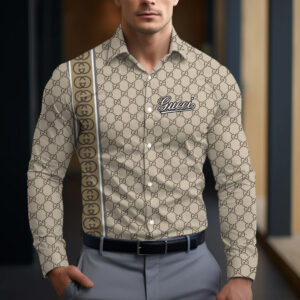Long Sleeve Button Shirt-CCY-RDG00230462