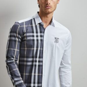 New Arrival BURBERRY Long Sleeve Button Shirt for Men Hot