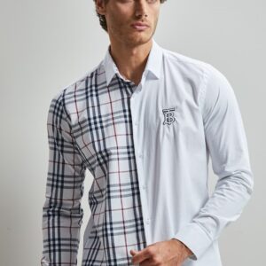 New Arrival BURBERRY Long Sleeve Button Shirt for Men Hot