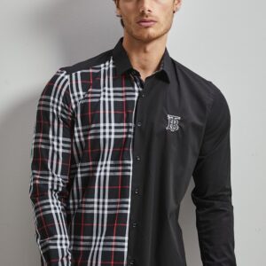 New Arrival BURBERRY Long Sleeve Button Shirt for Men Hot