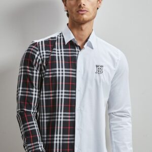 New Arrival BURBERRY Long Sleeve Button Shirt for Men Hot