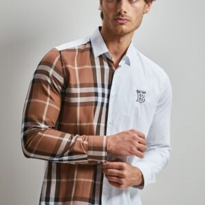 New Arrival BURBERRY Long Sleeve Button Shirt for Men Hot