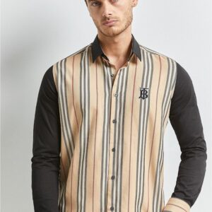 New Arrival BURBERRY Long Sleeve Button Shirt for Men Hot