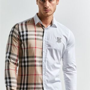 New Arrival BURBERRY Long Sleeve Button Shirt for Men Hot