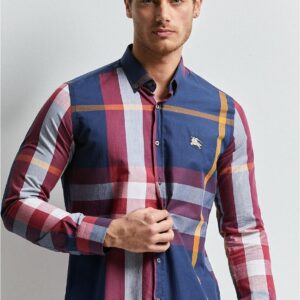 New Arrival BURBERRY Long Sleeve Button Shirt for Men Hot
