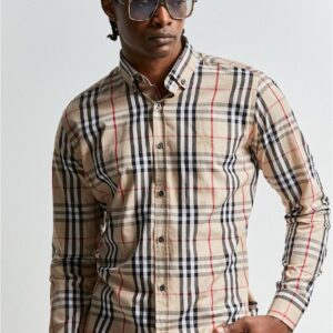 New Arrival BURBERRY Long Sleeve Button Shirt for Men Hot