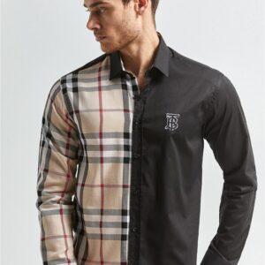 New Arrival BURBERRY Long Sleeve Button Shirt for Men Hot
