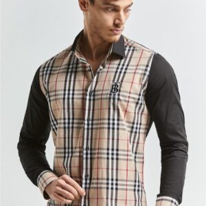 New Arrival BURBERRY Long Sleeve Button Shirt for Men Hot