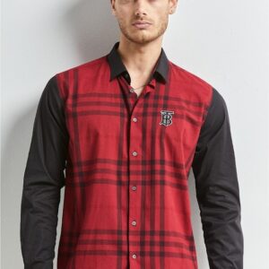 New Arrival BURBERRY Long Sleeve Button Shirt for Men Hot