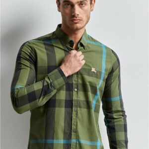 New Arrival BURBERRY Long Sleeve Button Shirt for Men Hot