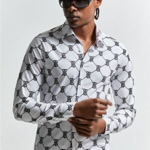 New Arrival BURBERRY Long Sleeve Button Shirt for Men Hot