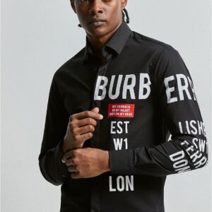 New Arrival BURBERRY Long Sleeve Button Shirt for Men Hot
