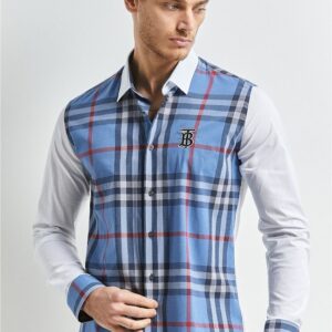 New Arrival BURBERRY Long Sleeve Button Shirt for Men Hot