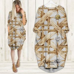Batwing Pocket Dress Luxury Brand