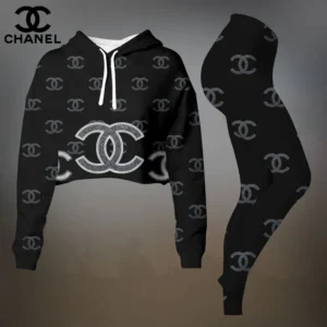 Premium Cropped Hoodie Leggings Set