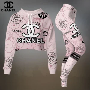 Premium Cropped Hoodie Leggings Set