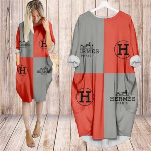 Batwing Pocket Dress Luxury Brand