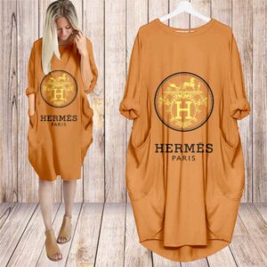 Batwing Pocket Dress Luxury Brand
