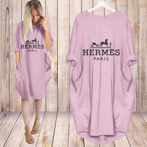 Batwing Pocket Dress Luxury Brand